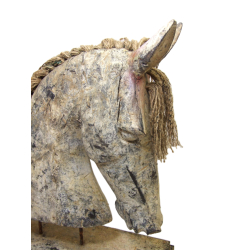 Głowa Konia Rzeźba drewniana na podstawie Koń 51cm